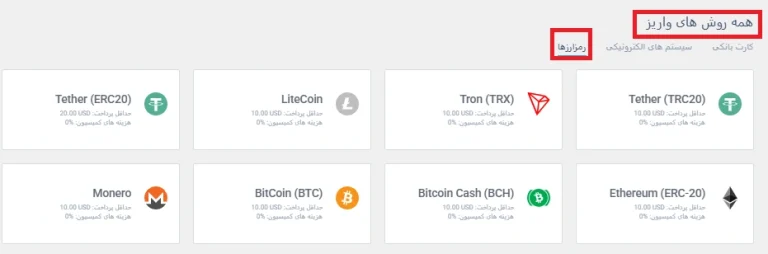 واریز و برداشت در لایت فایننس