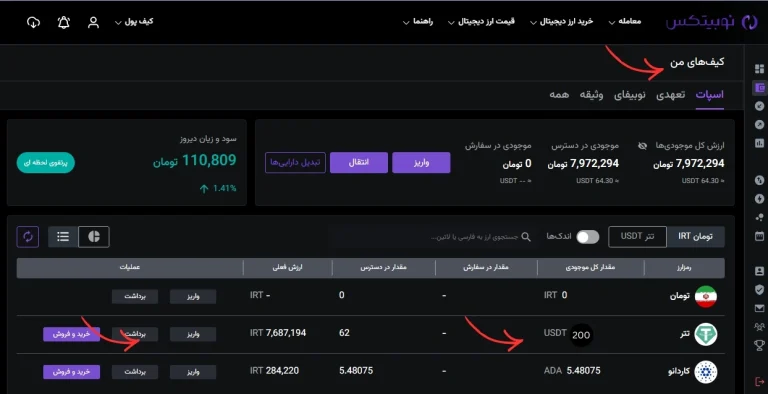 واریز تتر به لایت فایننس