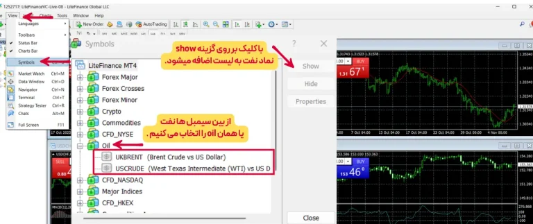 نماد نفت در متاتریدر4