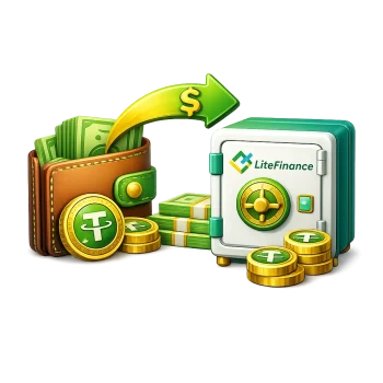 واریز تتر به لایت فارکس